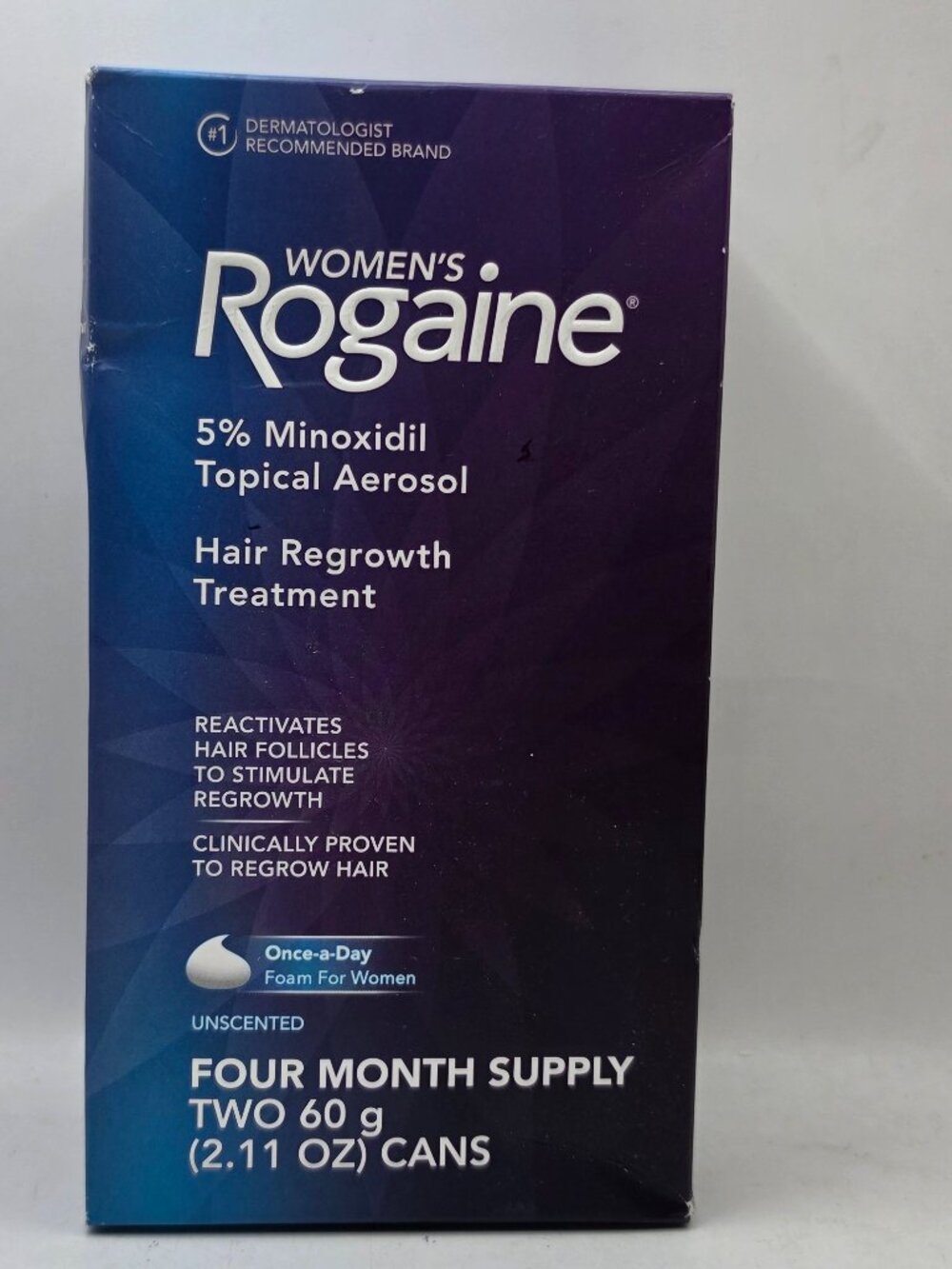 ROGAINE Womens 5% Minoxidil Topical Hair Regrowth Treatment 4 month EXP 12/26